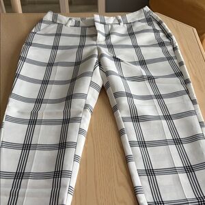 Stylish Black and White Plaid Women's Pants